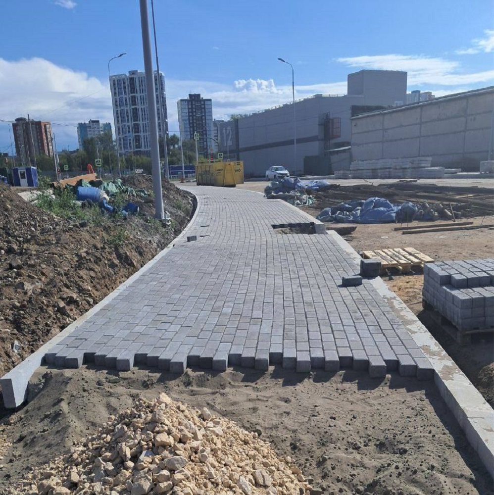 Реконструкция тротуара, г. Пермь,  ул.Вишерская